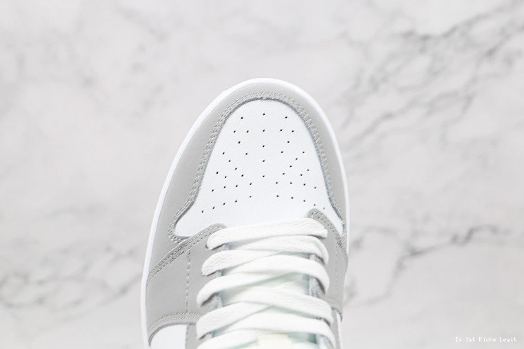 Grey BQ6472-105 Jordan 1 Mid Aluminum (W) - Wolf 0509